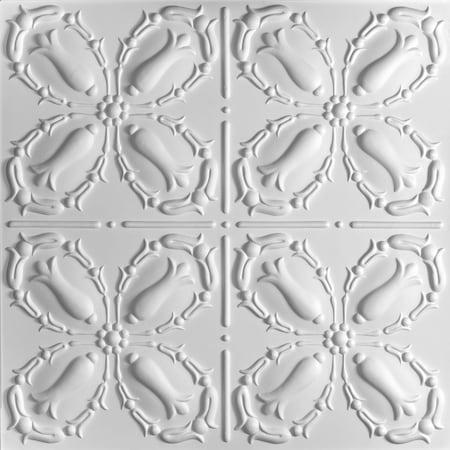 Ceilume Orleans 2ft x 2ft White Ceiling Tile V3-ORLEAN-22WTO